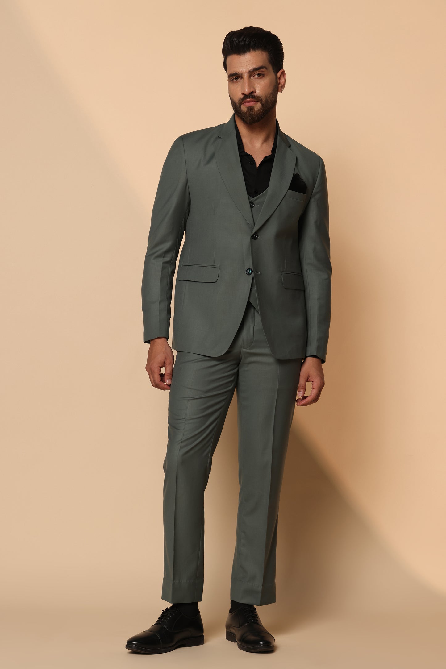 Emerald Enigma TR Single Breasted Three Piece Suit