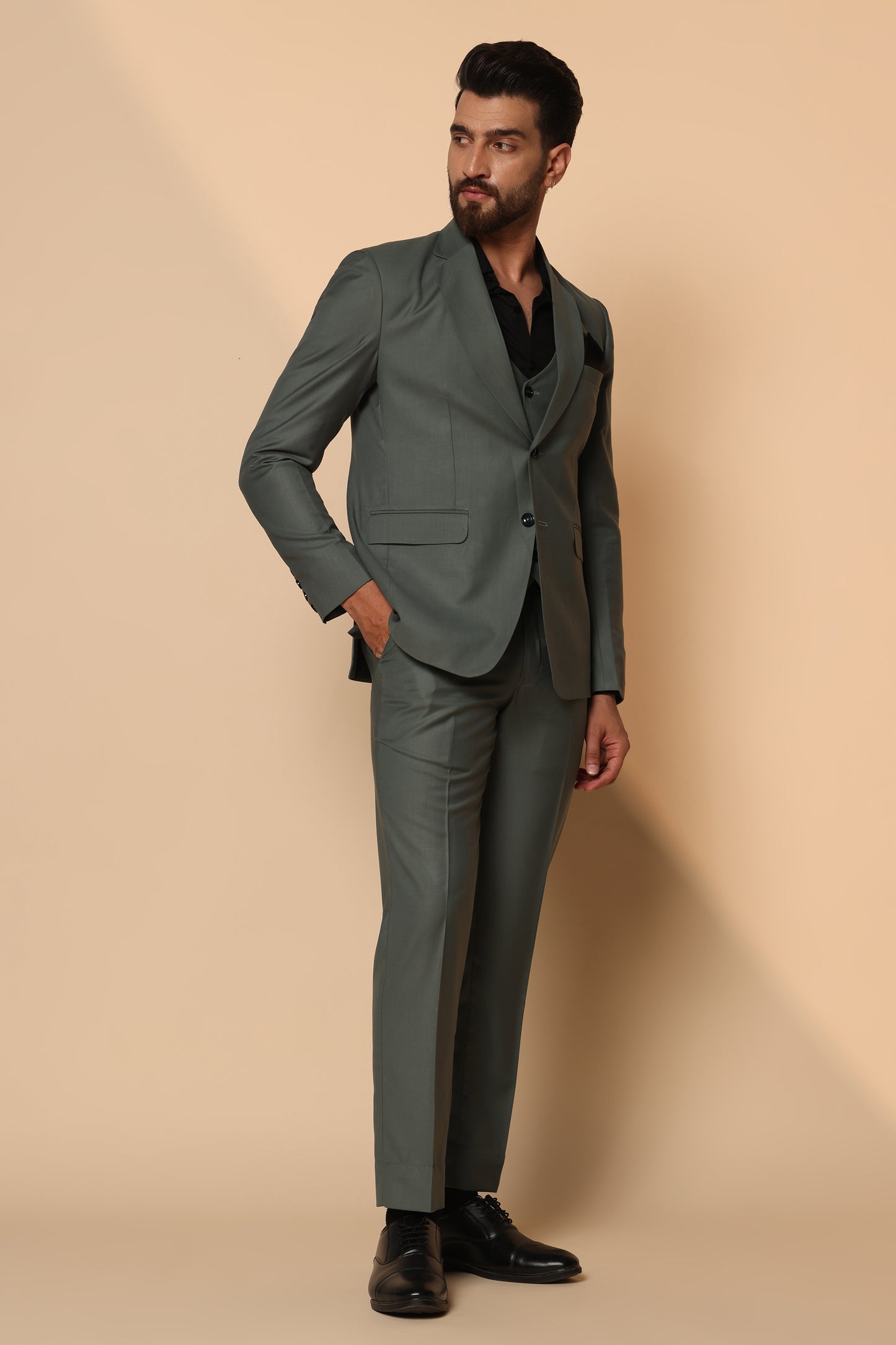 Emerald Enigma TR Single Breasted Three Piece Suit