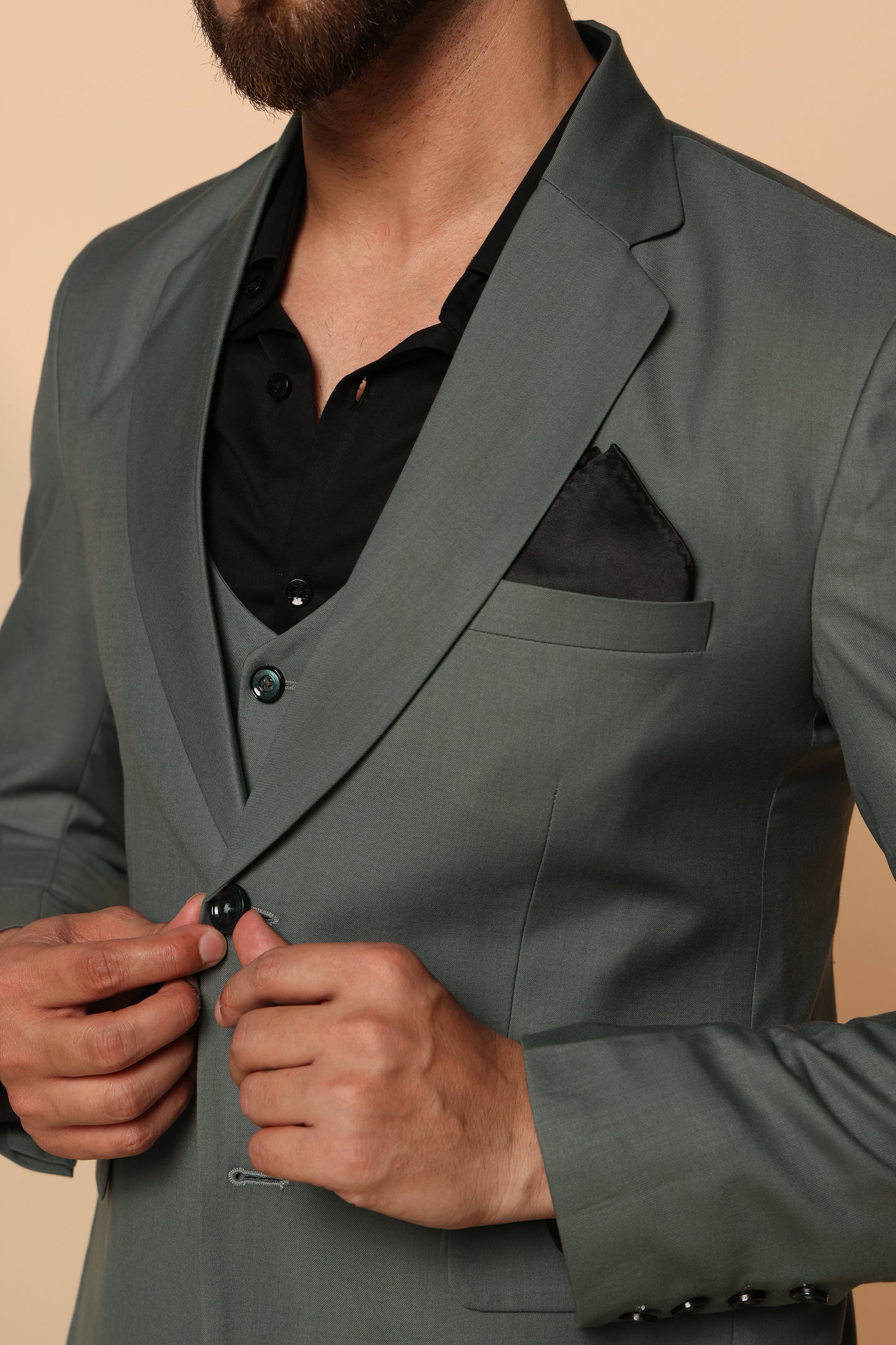 Emerald Enigma TR Single Breasted Three Piece Suit