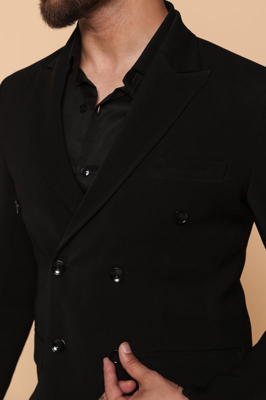 Onyx Monarch Double Breasted Men's Suit