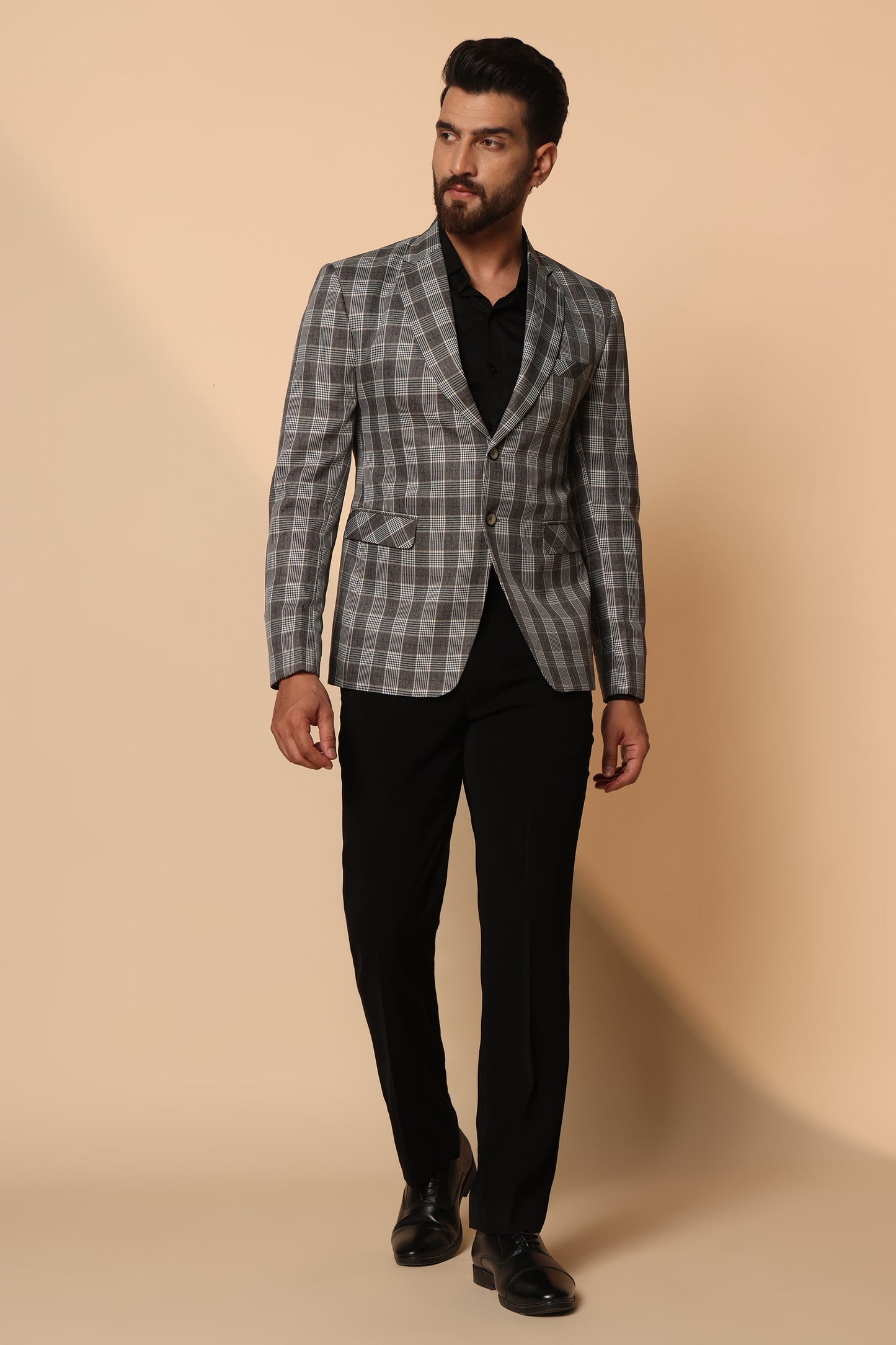 The Gray Club Premium Checks Blazer For Men