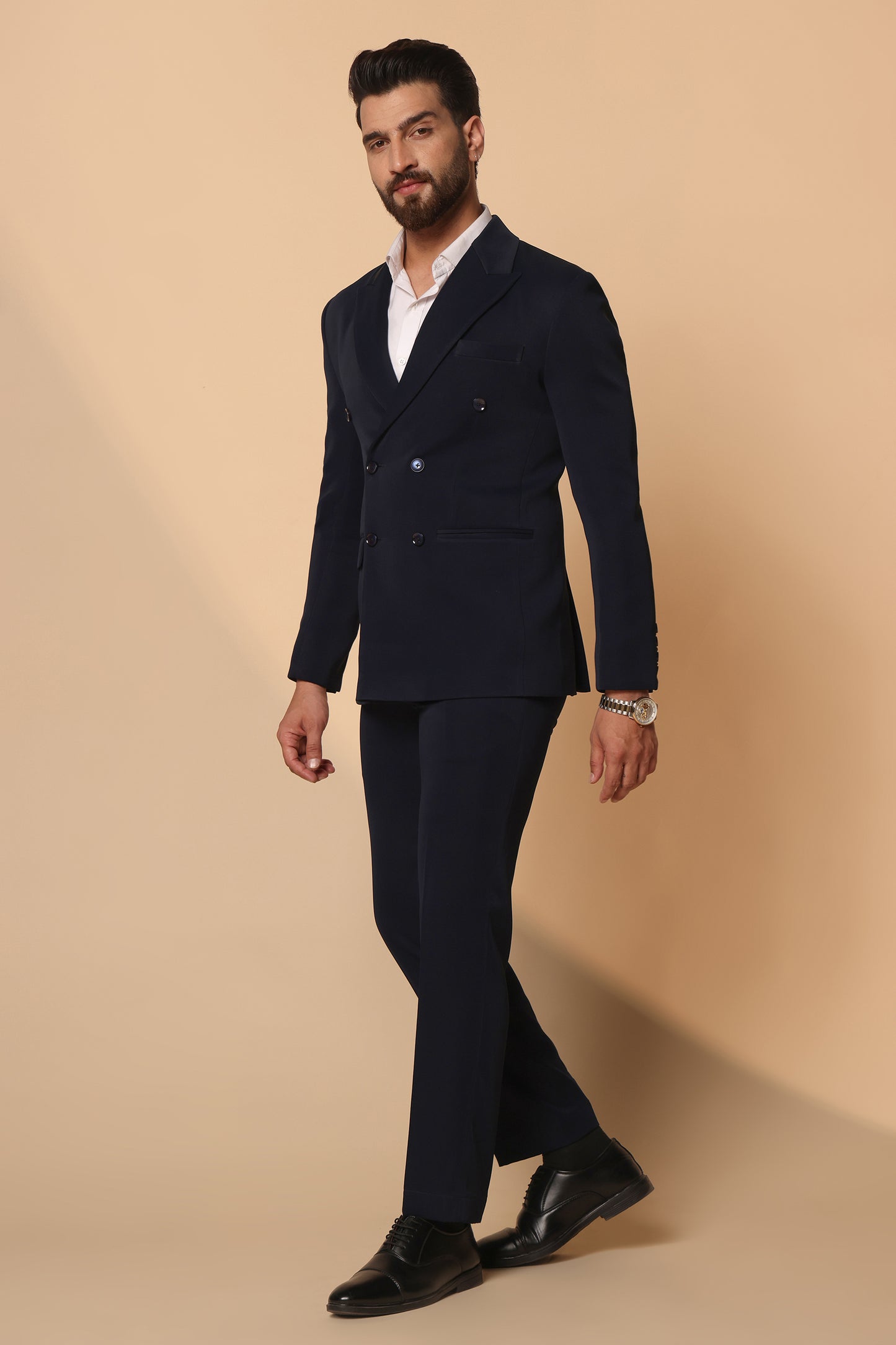 Midnight Regent Double Breasted Men's Suit