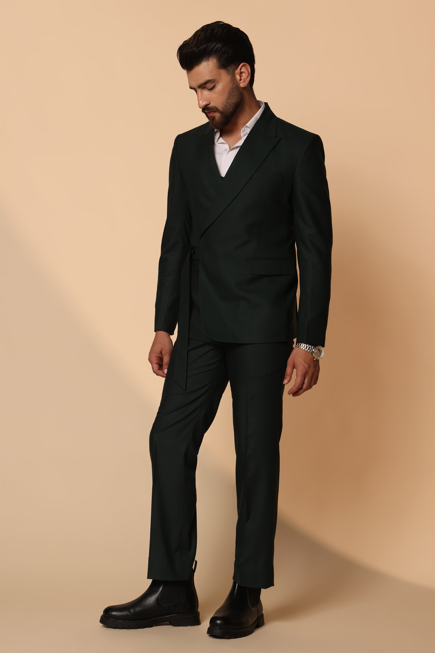 Alpine Enigma Green Italian Fit Men's Suit