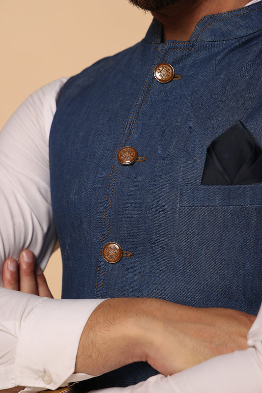 Offkings Dynasty Sleeveless Slim Fit Waistcoat For Men