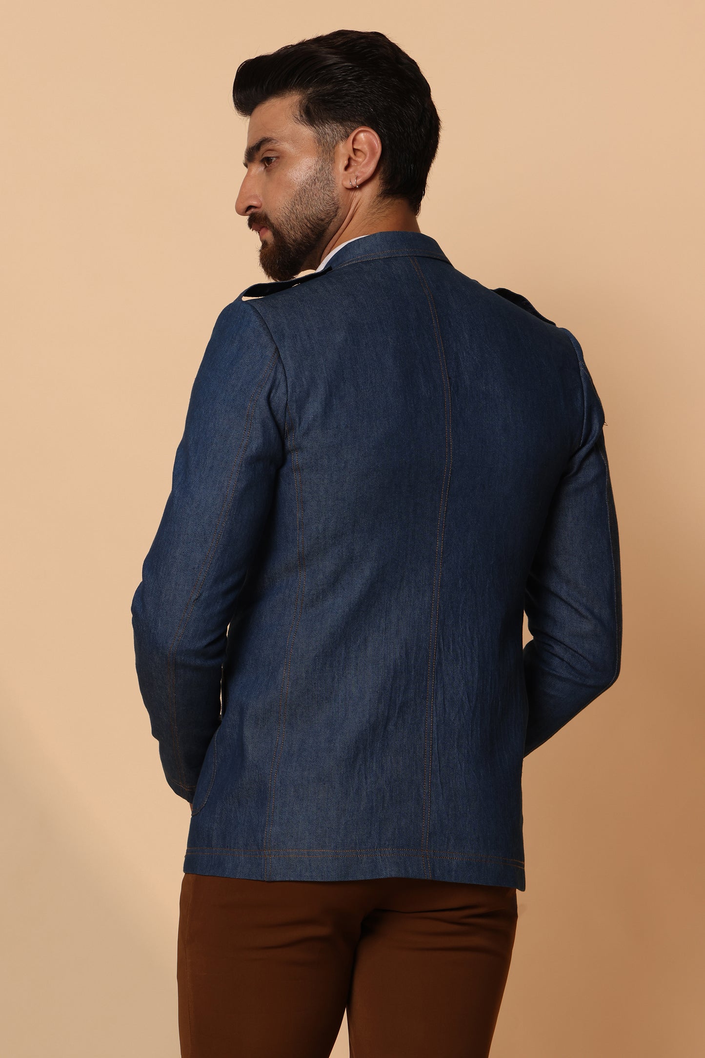 Offkings Rebel Denim Slim Fit Blazer For Me