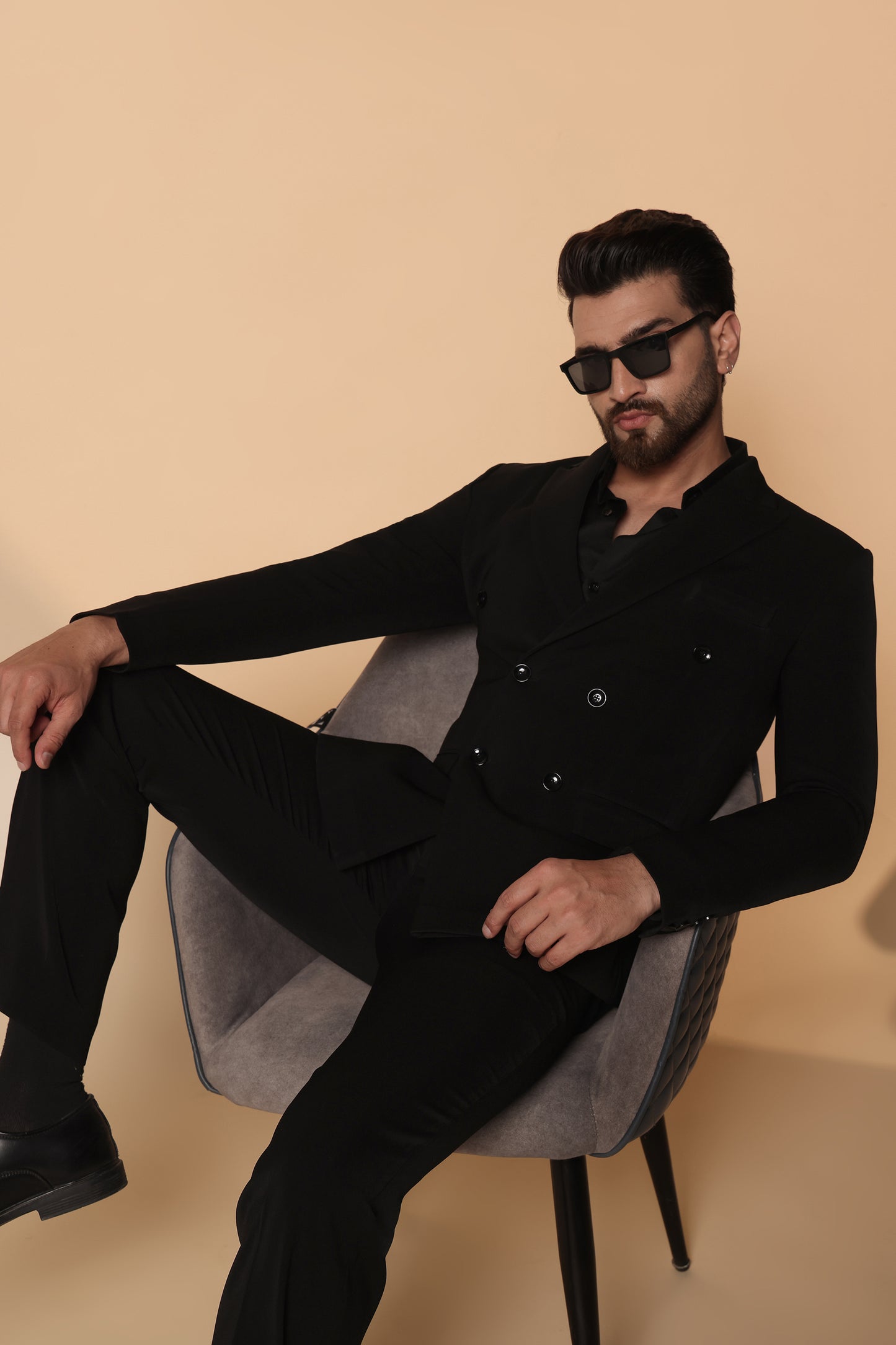 Onyx Monarch Double Breasted Men's Suit