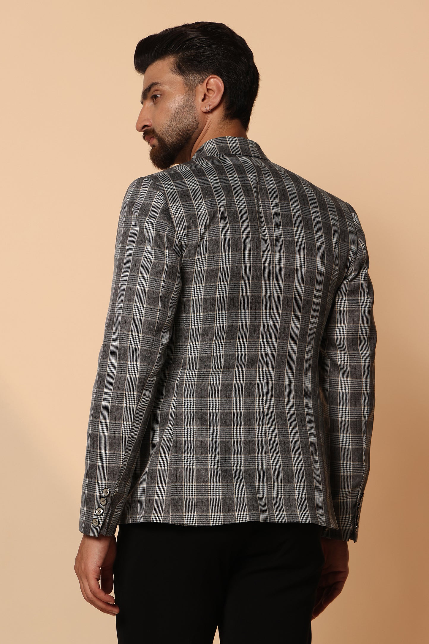 The Gray Club Premium Checks Blazer For Men