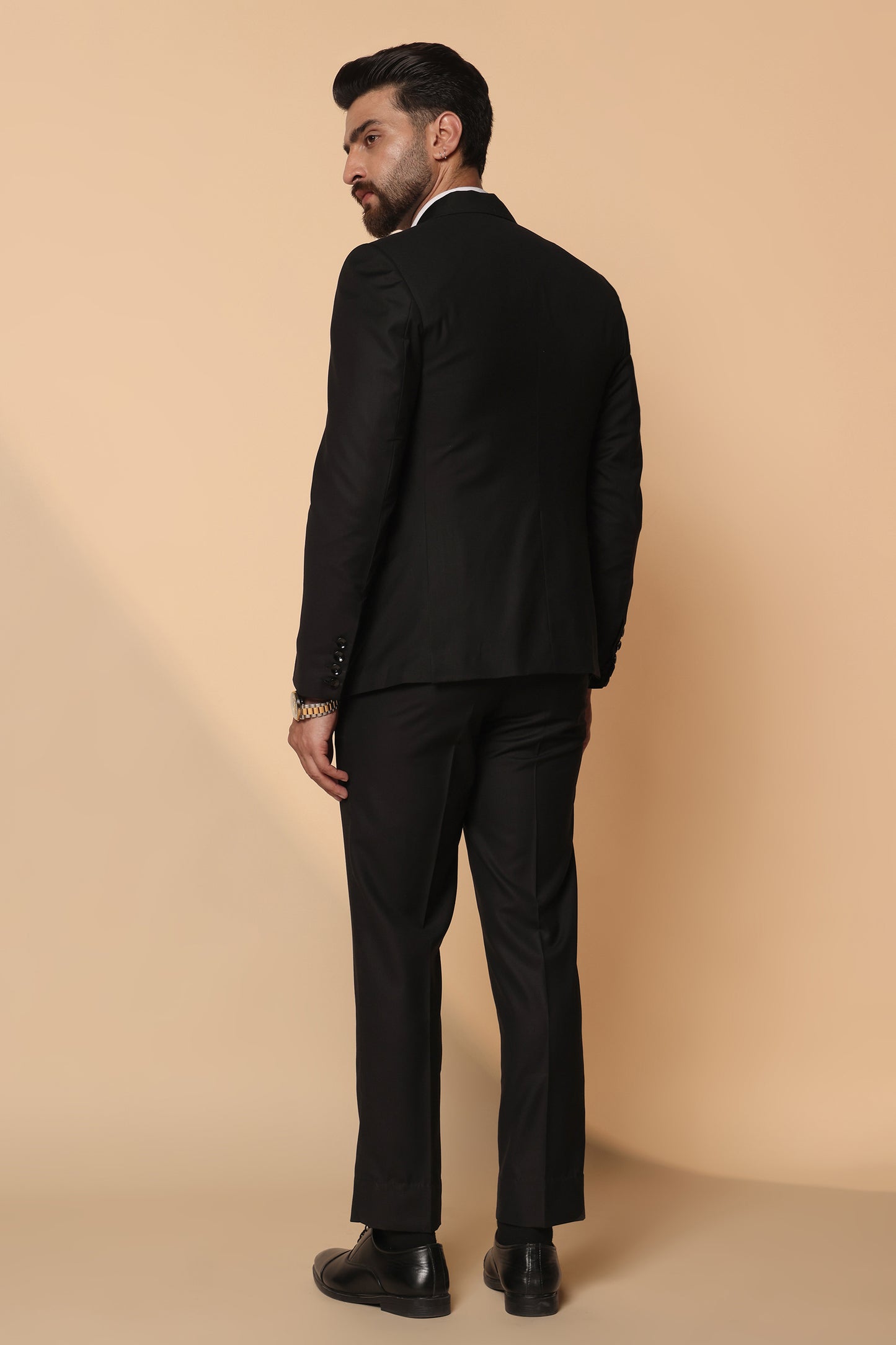 Black OFFKings Legacy Italian Fit Men's Single Breasted Three Piece Suit