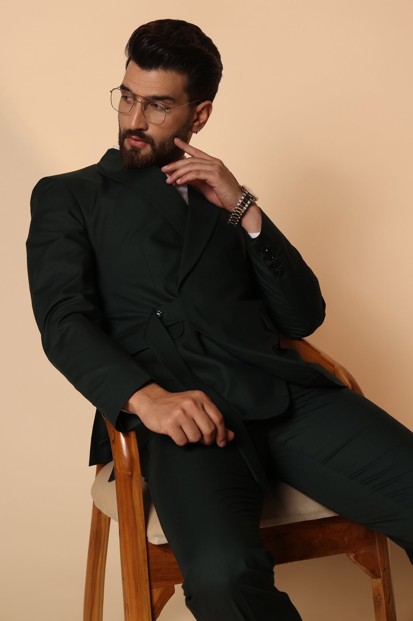 Alpine Enigma Green Italian Fit Men's Suit