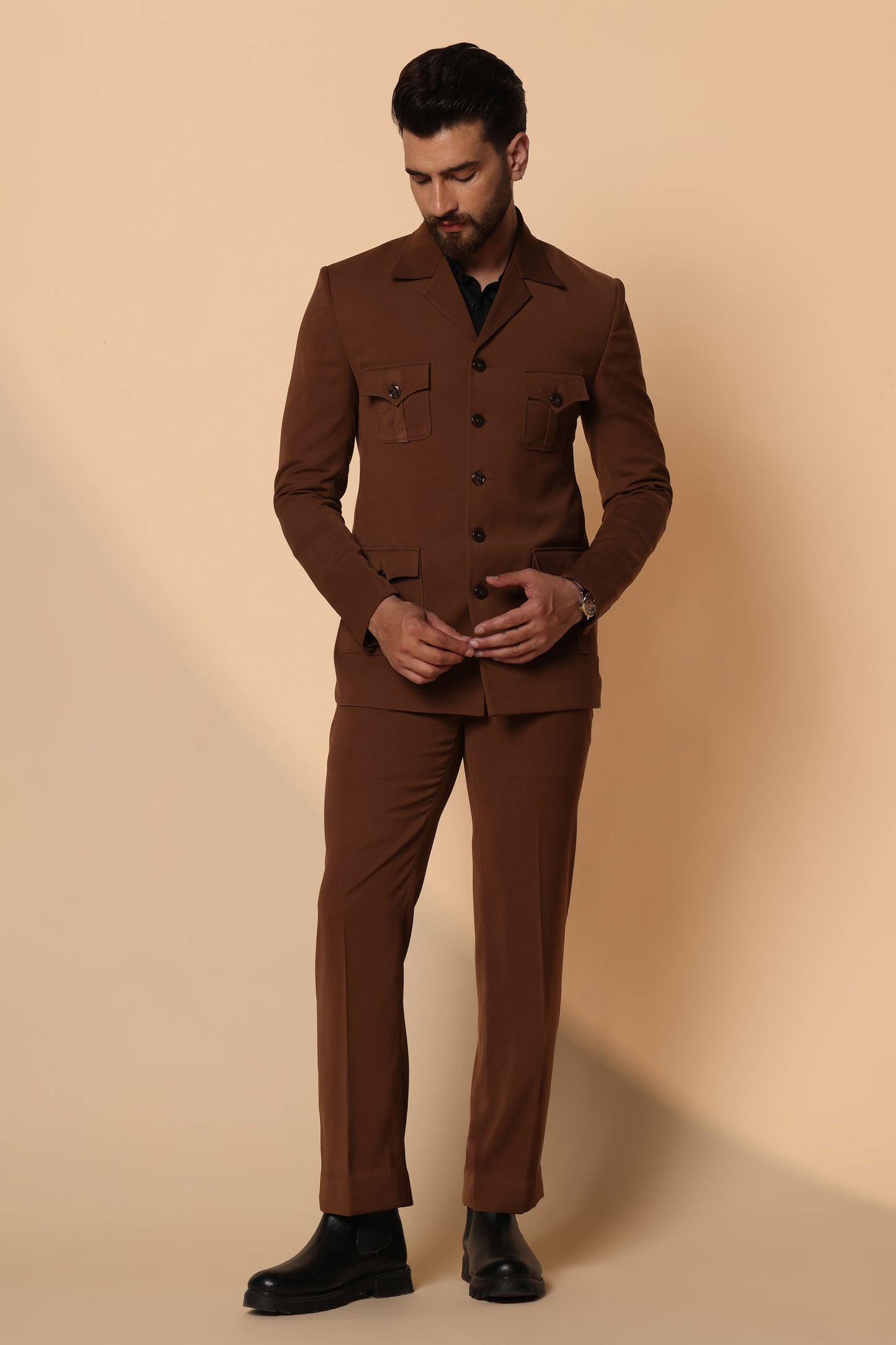 Sandalwood Bandhgala Premium Men's Suit