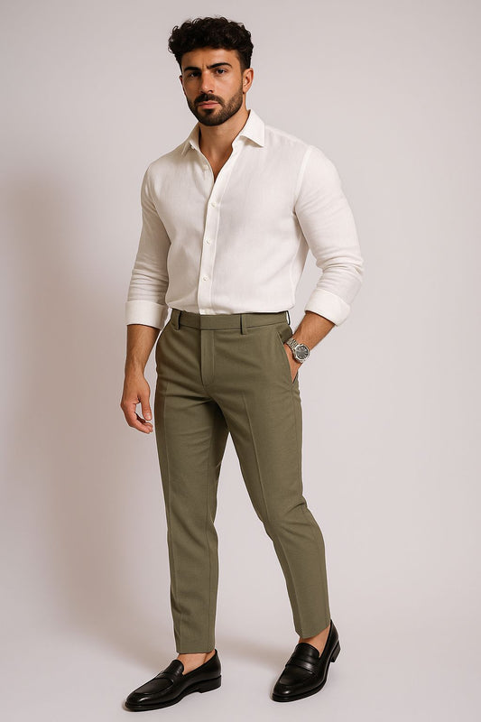 Olive Tailored Slim-Fit Formal Set